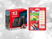 Offre groupée Switch 2 Mario Kart World avec cartes-cadeaux Nintendo eShop (Source des images : Nintendo of America, Sam's Club avec modifications)