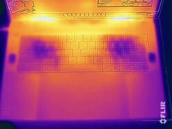 L'image infrarouge montre les dimensions du pavé tactile.
