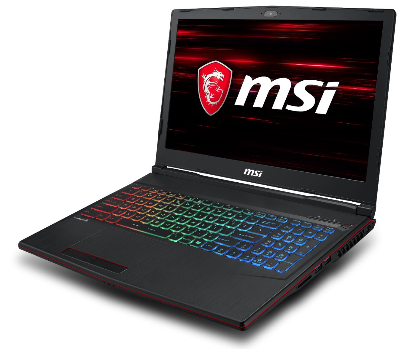 MSI GL63 Ordinateur portable PC Gaming 256 Go SSD + 1 To HDD - 6 Core  i7-8750H - 8 Go de RAM DDR4 - Geforce GTX1050ti - 120 Hz 15,6 IPS LCD  (Noir - Rétroéclairage rouge) : : Électronique