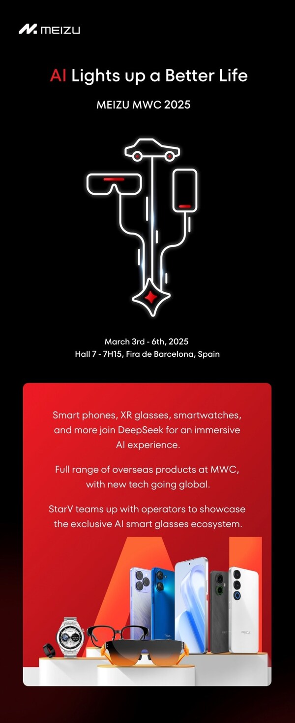 L'affiche de Meizu pour le MWC 2025. (Source : Meizu)