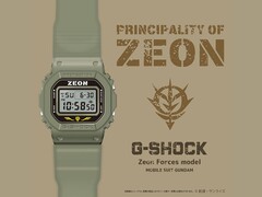 Le modèle Casio G SHOCK x GUNDAM Principality of Zeon. (Source de l&#039;image : Gundam Fanclub)