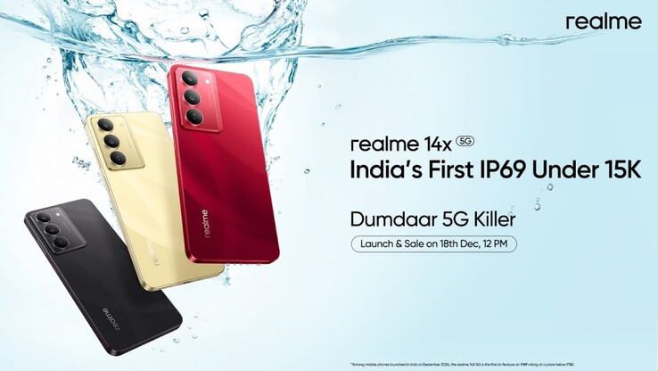 Realme confirme que le 14x peut plonger sans souci. (Source : Realme IN)