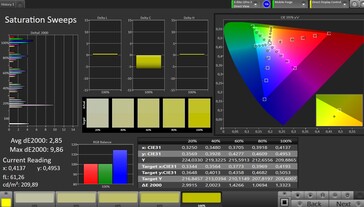 Saturation CalMAN (profil de couleur standard)