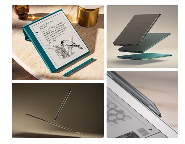 Le Kindle Scribe (2024) est disponible dans une nouvelle couleur et est accompagné d'un stylet Premium amélioré. (Source de l'image : Amazon)