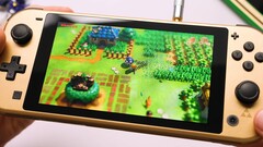 Hyrule edition Switch Lite avec mods (Image Source : Taki Udon on Youtube)