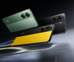 Le Poco X7 Pro est disponible en vert, jaune et noir (Image source : Xiaomi)