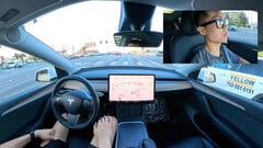 Les conducteurs de voitures partagées utilisent souvent le mode FSD de Tesla (Source de l&#039;image : Justin Yoon/YT)