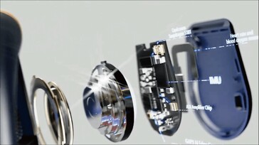 Un grand haut-parleur de 16,2 mm et la dernière puce audio Qualcomm permettent des connexions multipoints avec un son haute résolution. (Source de l'image : Cleer)