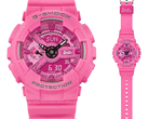 La montre Casio G-Shock GMA-S110BE-4A édition limitée Barbie est alimentée par une pile CR1220, dont l'autonomie est estimée à 2 ans (Source : Casio)