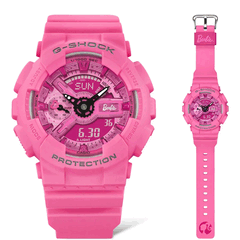 La montre Casio G-Shock GMA-S110BE-4A édition limitée Barbie est alimentée par une pile CR1220, dont l&#039;autonomie est estimée à 2 ans (Source : Casio)