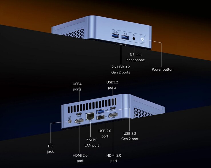 La connectivité du Geekom AX8 Pro (Source : Geekom)