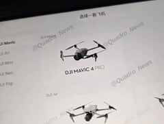 Le Mavic 4 Pro est l&#039;un des nombreux drones grand public que DJI devrait commercialiser dans le courant de l&#039;année. (Source de l&#039;image : @Quadro_News)