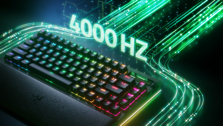 Le clavier prend en charge un taux d'interrogation de 4 000 Hz pour des entrées ultra-réactives. (Source de l'image : Razer)