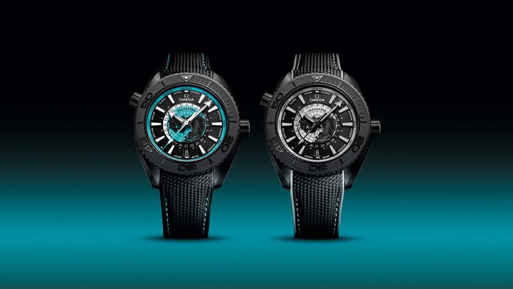 La montre Omega Seamaster Planet Ocean Worldtimer se décline en gris et en turquoise (Source : Omega)