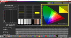 CalMAN ColorChecker (profil : sRGB, espace couleur cible : sRGB)