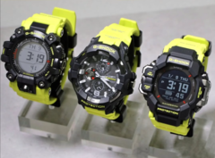 De gauche à droite, le Casio GW-9500MRY-1A9 Mudman, GR-B300RY-1A9 GravityMaster, GPR-H1000RY-1A9 RangeMan (Source de l&#039;image : @geesgshock sur Instagram))