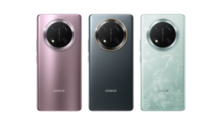 Honor X9c en violet, noir et cyan jade (Image source : Honor)