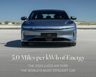 La nouvelle Lucid Air parcourt 420 miles avec une batterie de 84 kWh (Source : Lucid)