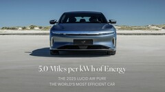 La nouvelle Lucid Air parcourt 420 miles avec une batterie de 84 kWh (Source : Lucid)