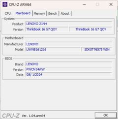 Carte mère CPU-Z