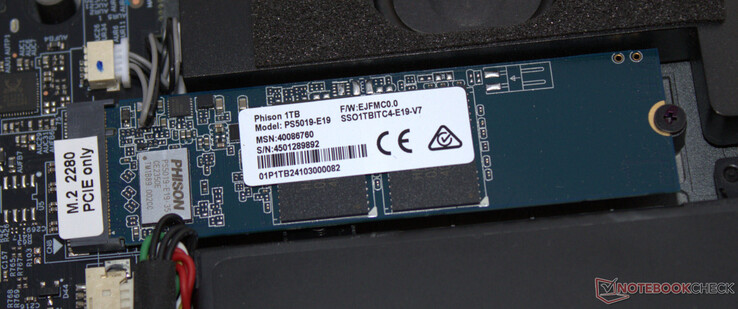 Un disque SSD PCIe 4 sert de disque système.