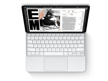 Un trackpad en verre plus grand et un repose-paume rendent l'utilisation prolongée plus confortable (Image source : Apple)