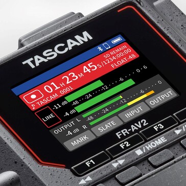 L'enregistreur FR-AV2 est doté d'un écran couleur LCD de 2 pouces. (Source de l'image : TASCAM)