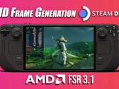 AMD FSR 3.1 et la génération d'images sur le Steam Deck de Valve améliorent ses performances de jeu (Image source : ETA Prime)