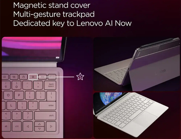 L'accessoire clavier de Lenovo est doté d'un grand trackpad et de touches typiques du style Yoga. (Source de l'image : Lenovo)