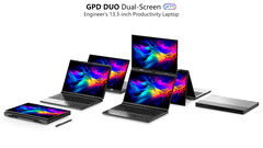 Le GPD Duo sera équipé de deux panneaux OLED de 13,3 pouces de Samsung (Source d&#039;image : GPD)