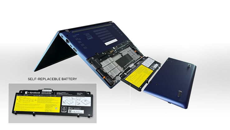 La batterie remplaçable de l'ordinateur portable (Image source : Dynabook)