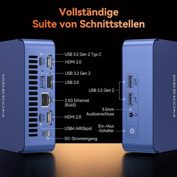 De nombreux ports modernes sont disponibles. (Source de l'image : Geekom)