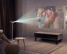 Le LG PF600U combine des haut-parleurs, une lampe d'ambiance et un projecteur à résolution FHD en un seul appareil. (Source de l'image : LG) 