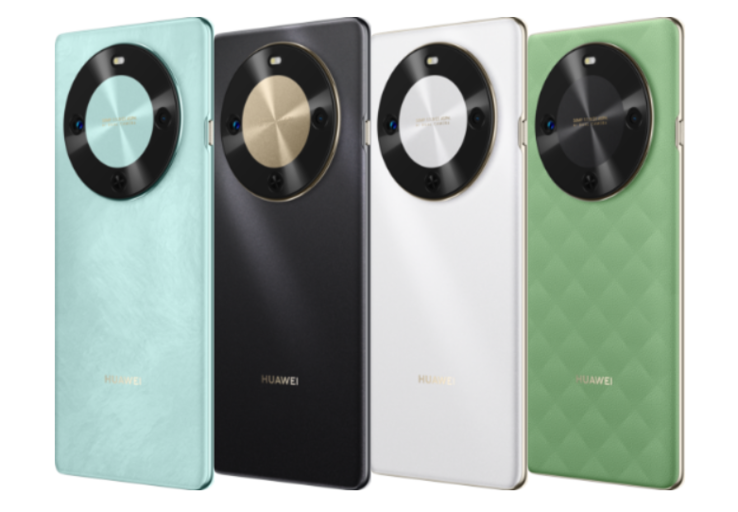 Le Huawei 70X est disponible dans les coloris Lake Blue, Gold Black, Snow White et Spruce Green (Image source : Huawei)