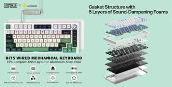 L'Epomaker X Leobog Hi75 est doté d'un bouton reprogrammable et est disponible en noir, vert et blanc. (Source de l'image : Epomaker)