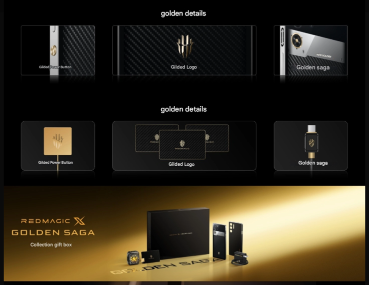 Quelques caractéristiques exclusives du Nubia RedMagic X Golden Saga Limited Edition. (Source de l'image : IT Home - traduit du chinois)