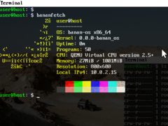 Terminal dans Banan-OS (Image Source Bananymous sur Github)