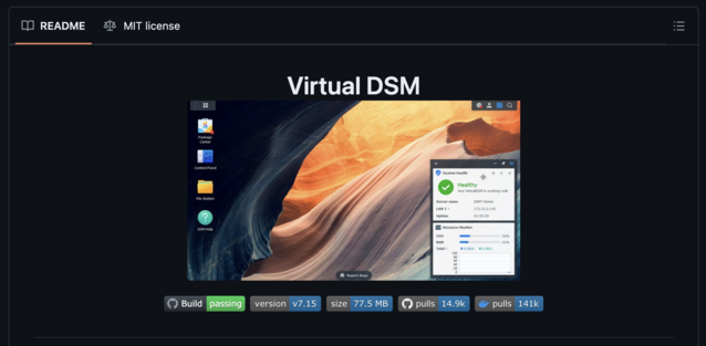 Virtual DSM peut être utile à des fins de test, mais faire fonctionner un NAS à l'intérieur d'un NAS ressemble à quelque chose qui s'apparente à la Matrice (Source de l'image : VirtualDSM)