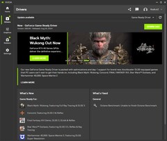 Nvidia GeForce Game Ready Driver 560.94 notes de mise à jour dans l&#039;application Nvidia (Image source : Own)