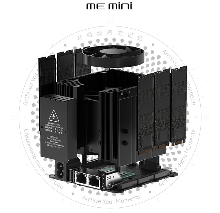 Les composants internes du Beelink ME mini (Source de l'image : Beelink)