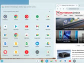 Interface utilisateur de Chrome Flex. (Source de l'image : Notebookcheck)