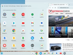 Interface utilisateur de Chrome Flex. (Source de l&#039;image : Notebookcheck)