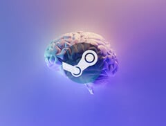 Steam autorisera bientôt les jeux qui utilisent l&#039;IA pour générer du contenu. (Image via Milad Fakurian on Unsplash, logo Steam via Valve)