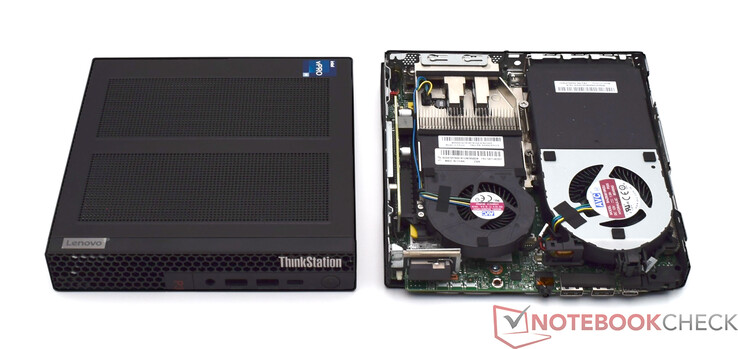 Lenovo ThinkStation P3 Tiny avec couvercle ouvert