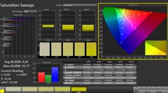 CalMAN : balayages de saturation (calibrés)