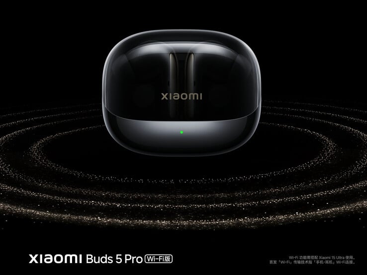 Xiaomi propose la finition translucide présentée exclusivement avec la version Wi-Fi des Buds 5 Pro. (Source de l'image : Xiaomi)