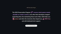 GOG a entrepris une vaste opération de préservation des jeux (image source : GOG)