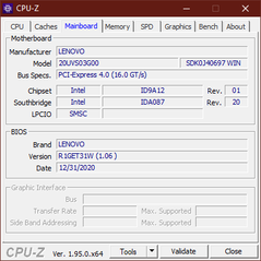 Carte mère CPU-Z