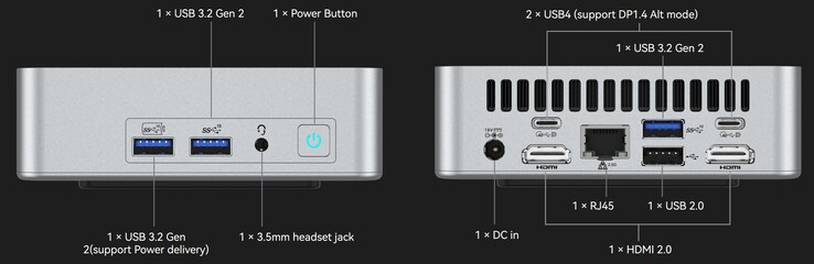 L'équipement de connexion du Geekom XT13 Pro (Source : Geekom)