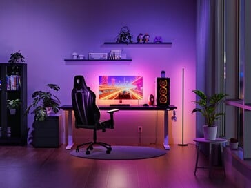 Nanoleaf PC Screen Mirror Lightstrip gaming setup (Image source : Nanoleaf PR)